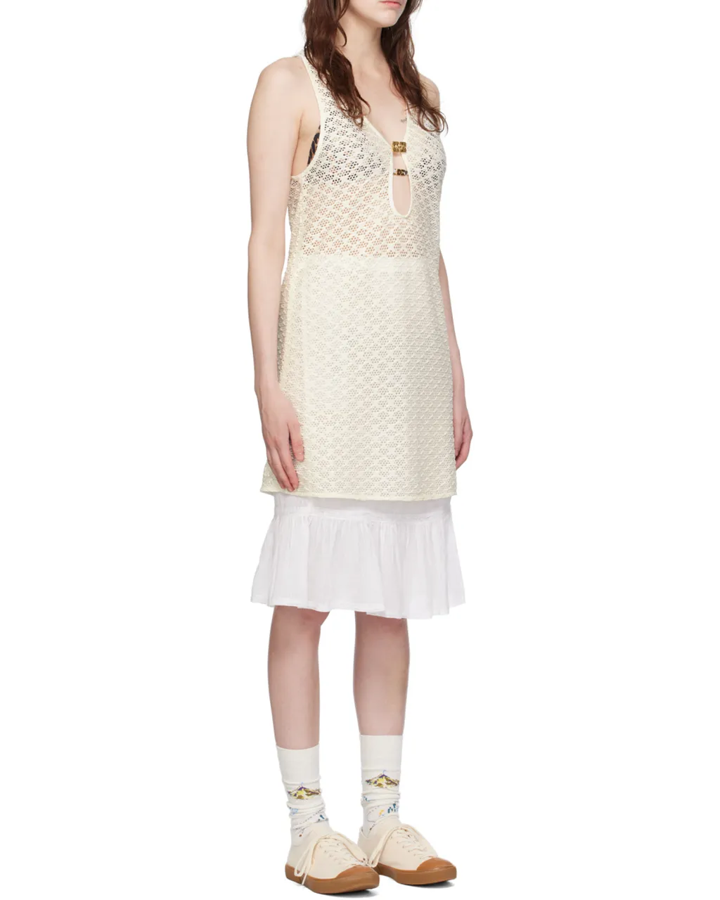 Ganni Openwork Dress