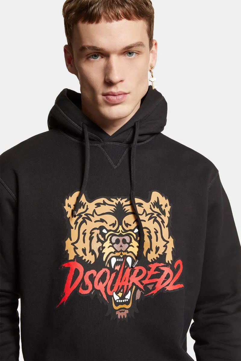 Dsquared2 Logo Printed Drawstring Hoodie