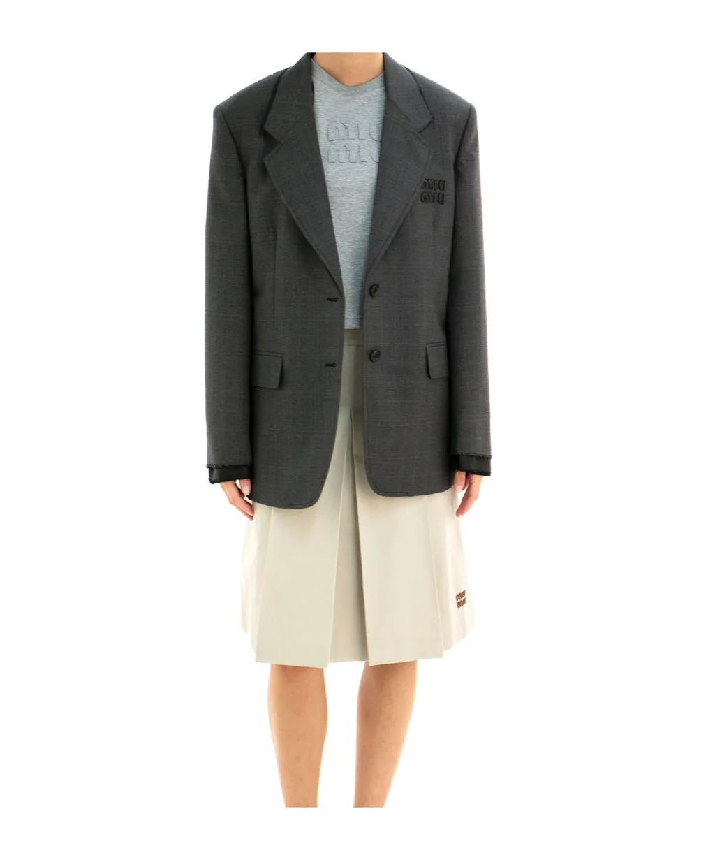 Single-Breasted Prince Of Wales Checked Jacket