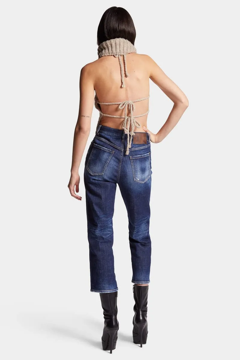 Dsquared2 Logo-Patch Distressed Jeans