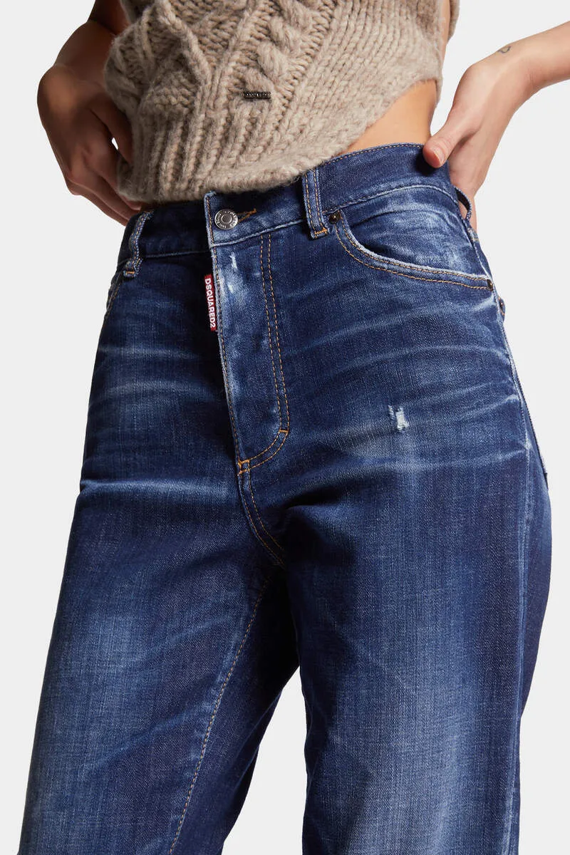Dsquared2 Logo-Patch Distressed Jeans