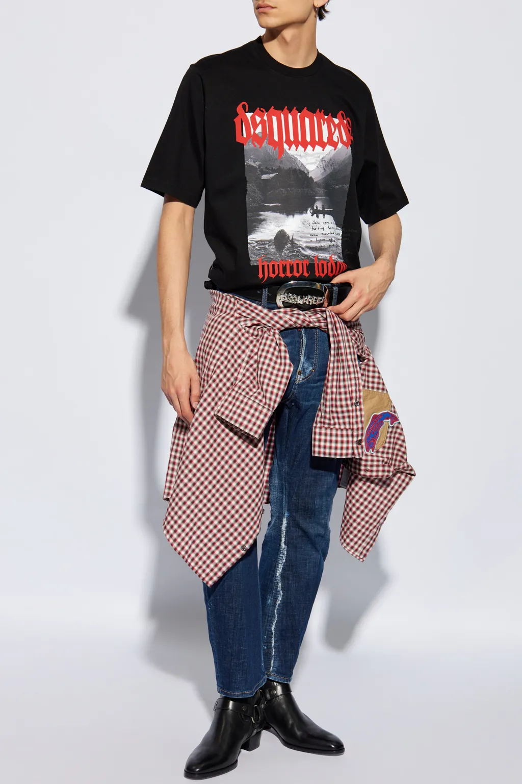 Dsquared2 Distressed Straight-Leg Jeans
