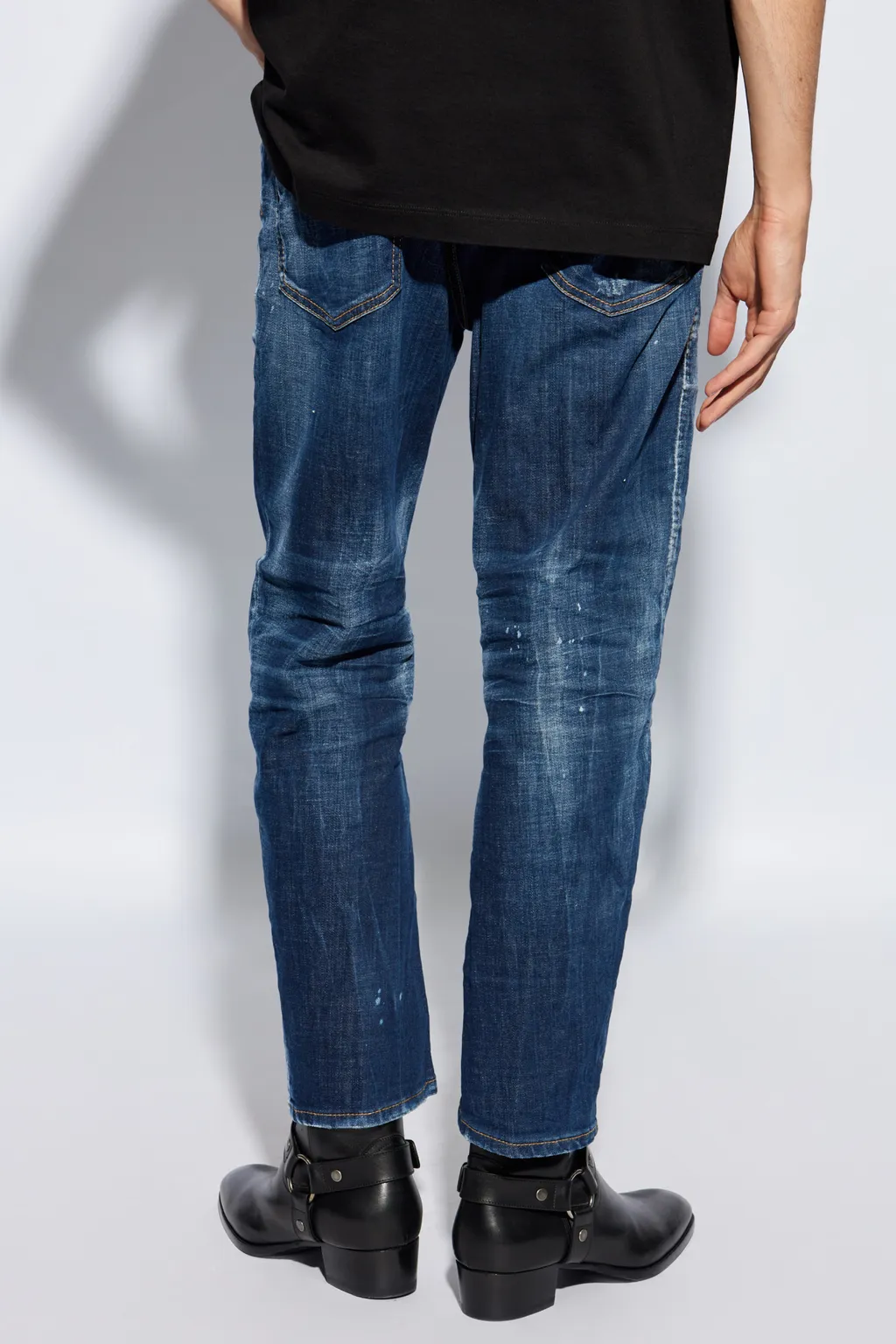 Dsquared2 Distressed Straight-Leg Jeans