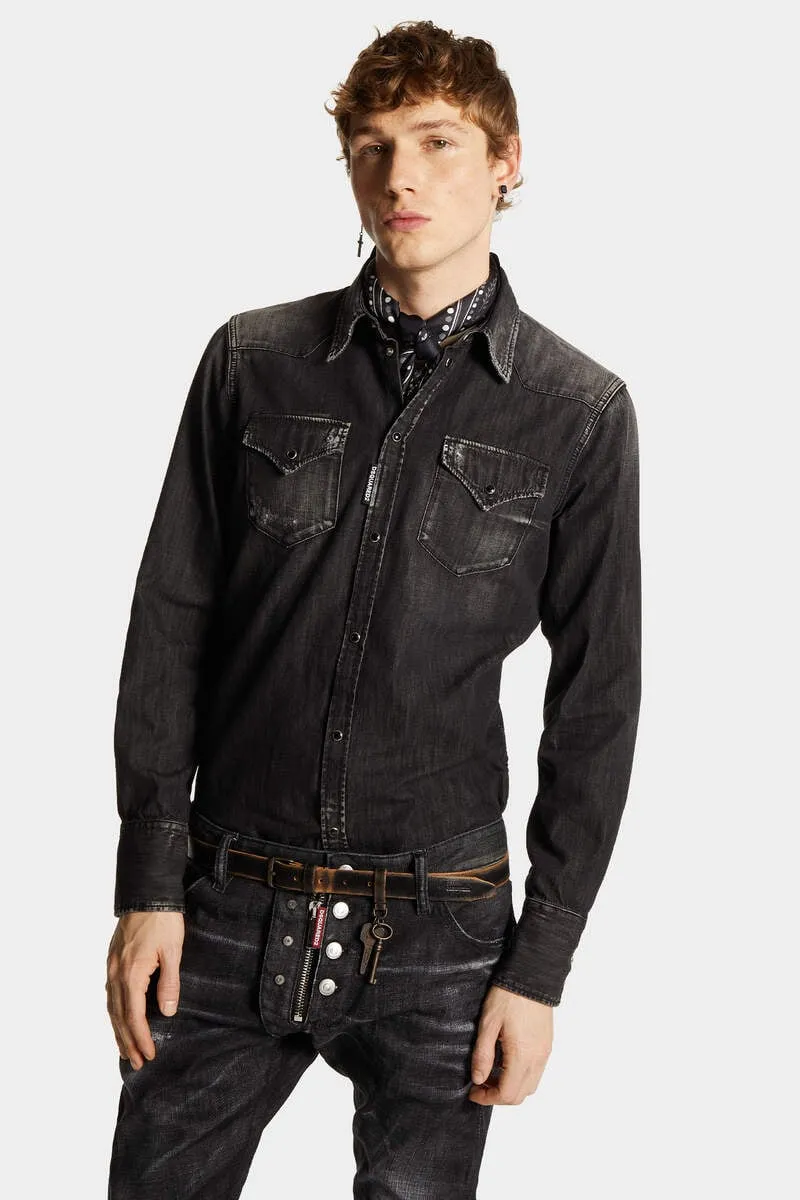 Dsquared2 Distressed Denim Shirt