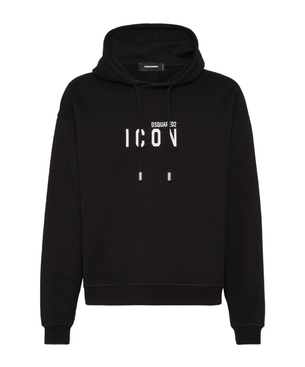 Dsquared2 Icon Logo Printed Drawstring Hoodie