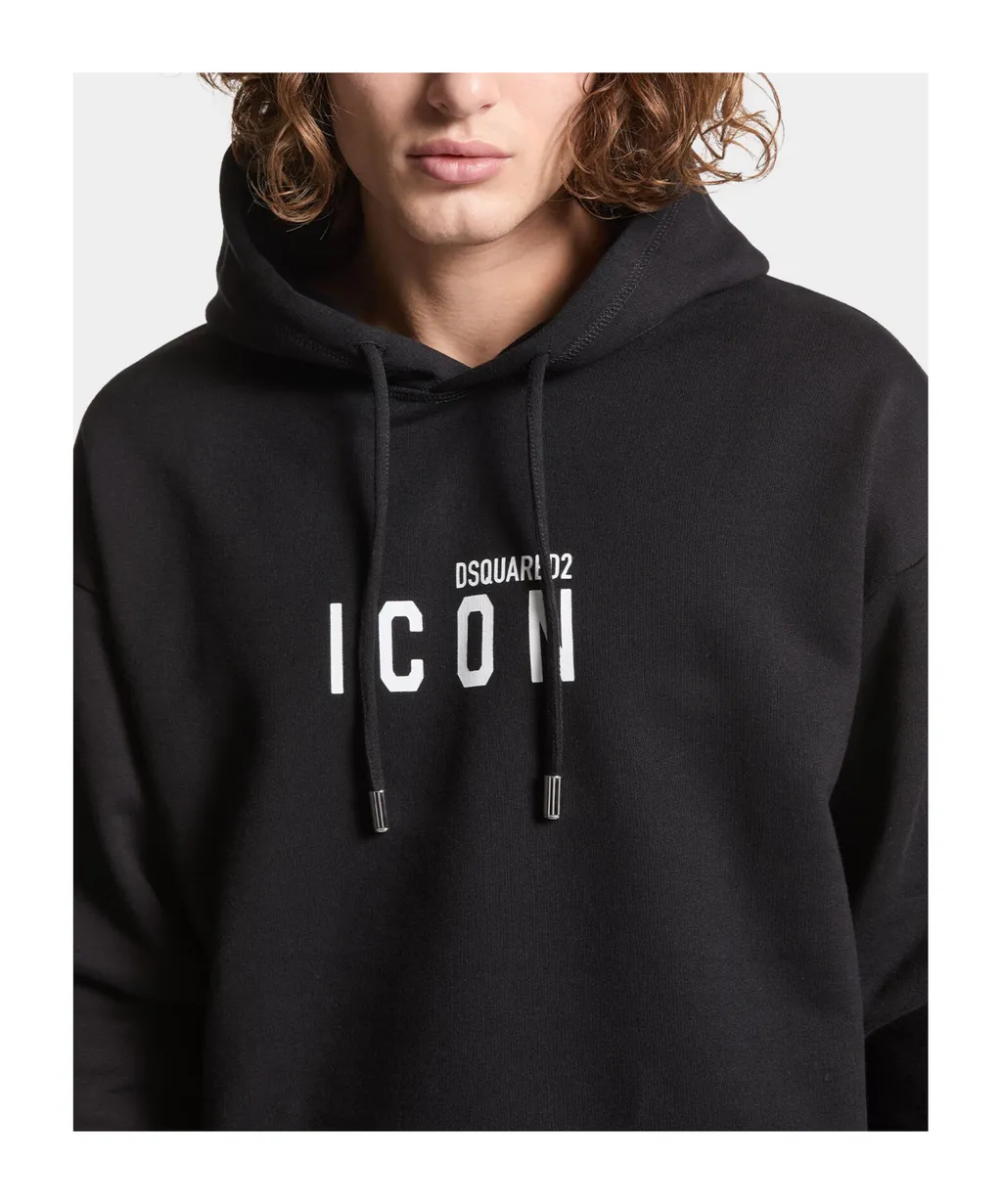 Dsquared2 Icon Logo Printed Drawstring Hoodie