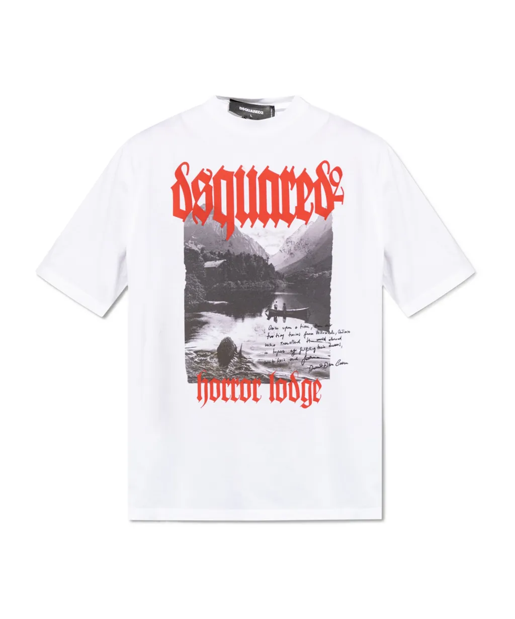 Dsquared2 Graphic Printed Crewneck T-Shirt