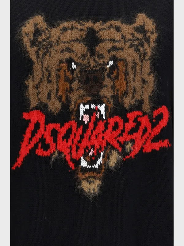 Dsquared2 Logo-Intarsia Crewneck Jumper