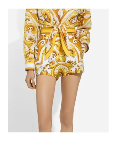Dolce & Gabbana Majolica-Printed Poplin Shorts