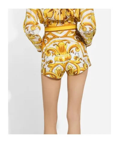Dolce & Gabbana Majolica-Printed Poplin Shorts