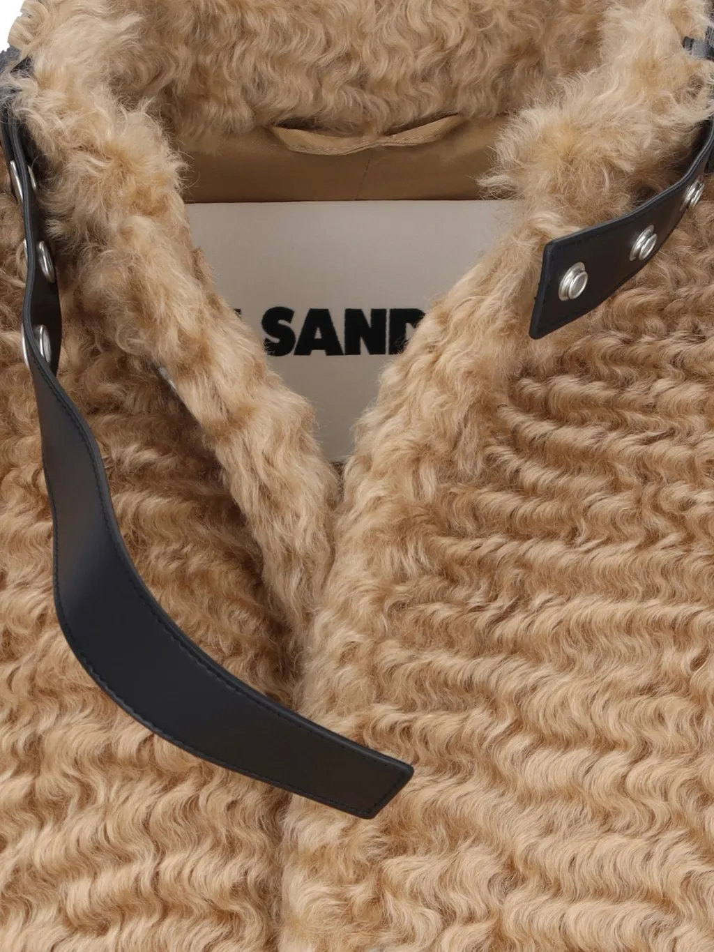 Jil Sander Detachable Leather Neck Strap Calf-Length Coat