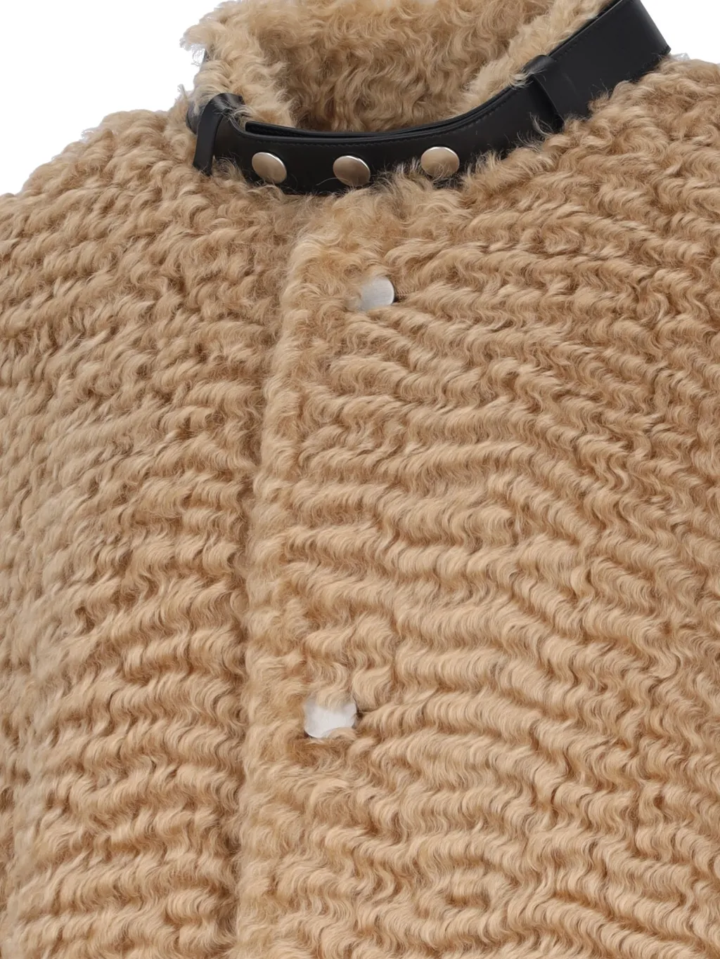 Jil Sander Detachable Leather Neck Strap Calf-Length Coat