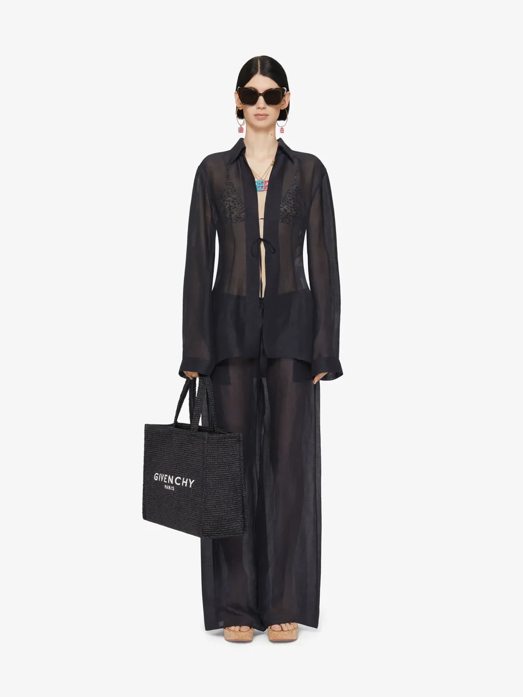 Shirt In Silk And Linen