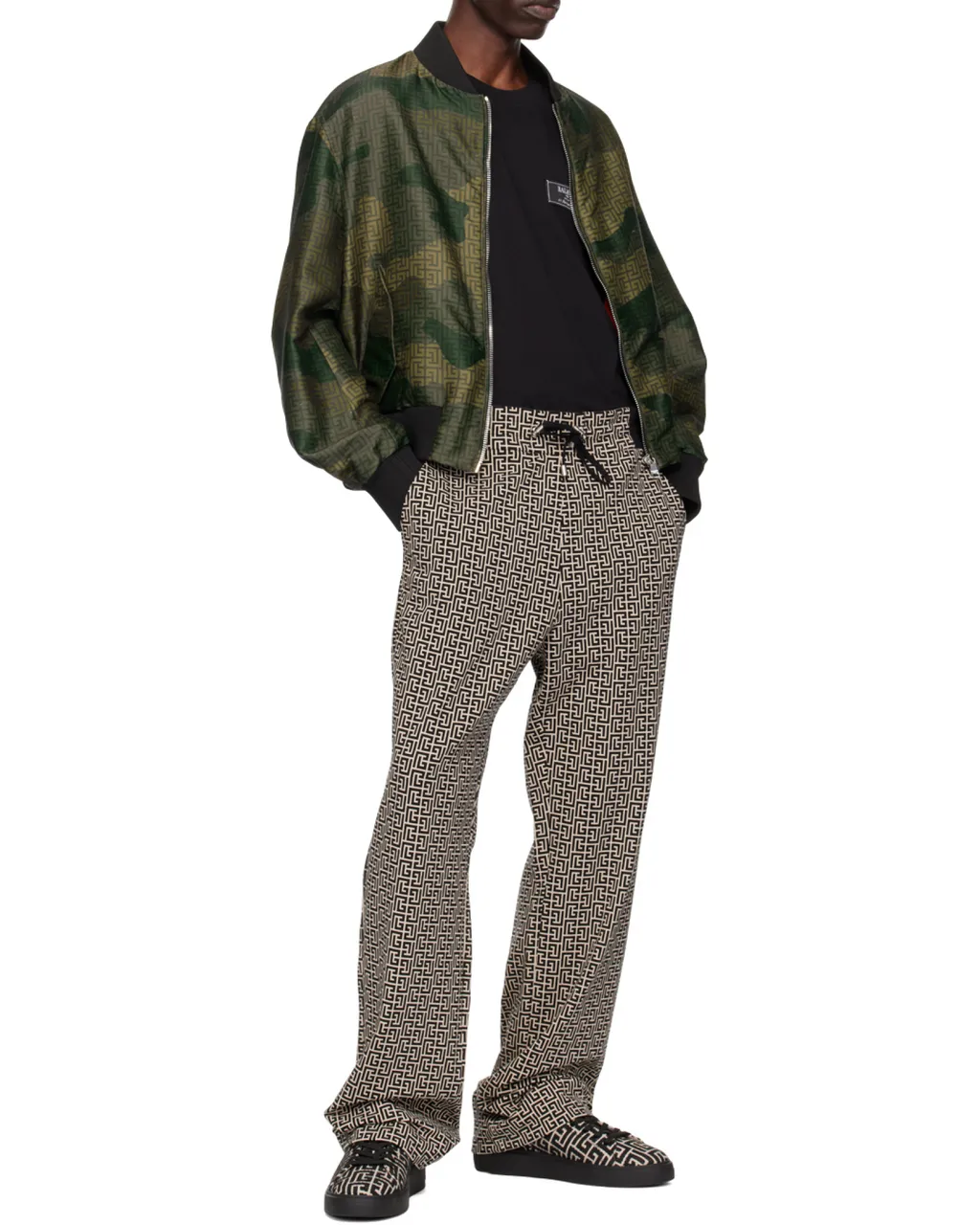 Balmain Logo Patch Crewneck T-Shirt
