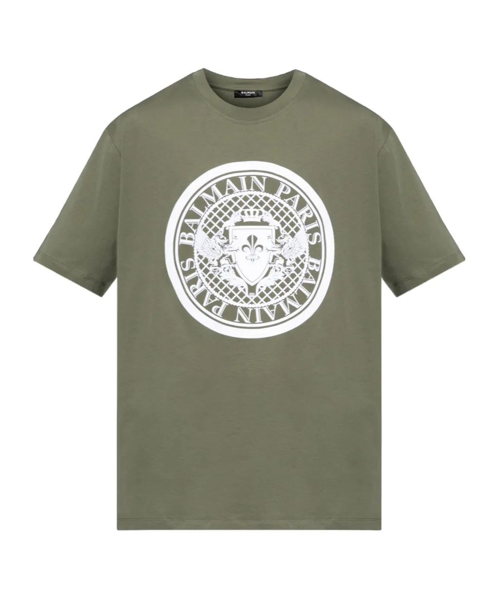 Balmain Logo Printed Crewneck T-Shirt