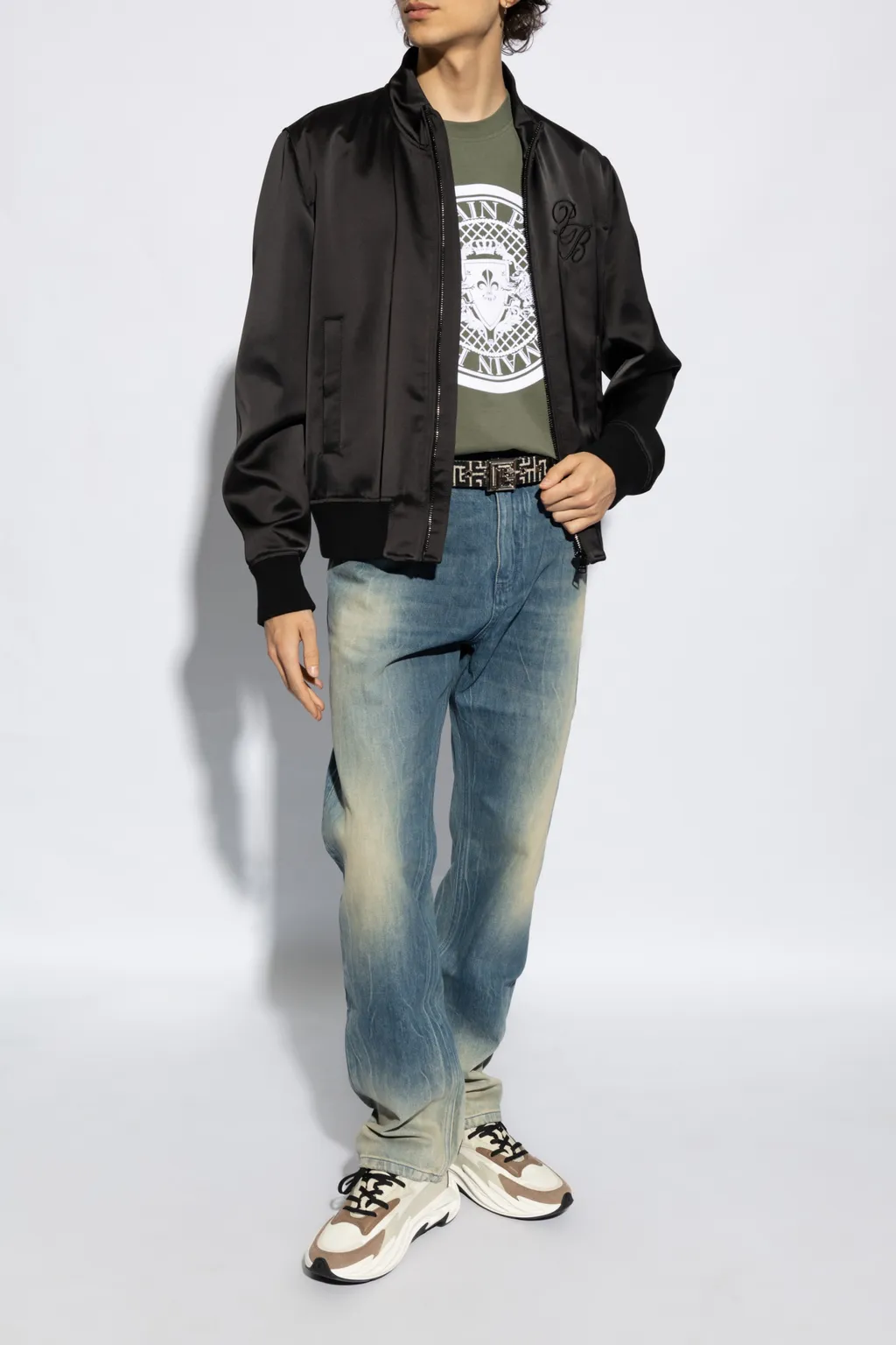 Balmain Logo Printed Crewneck T-Shirt