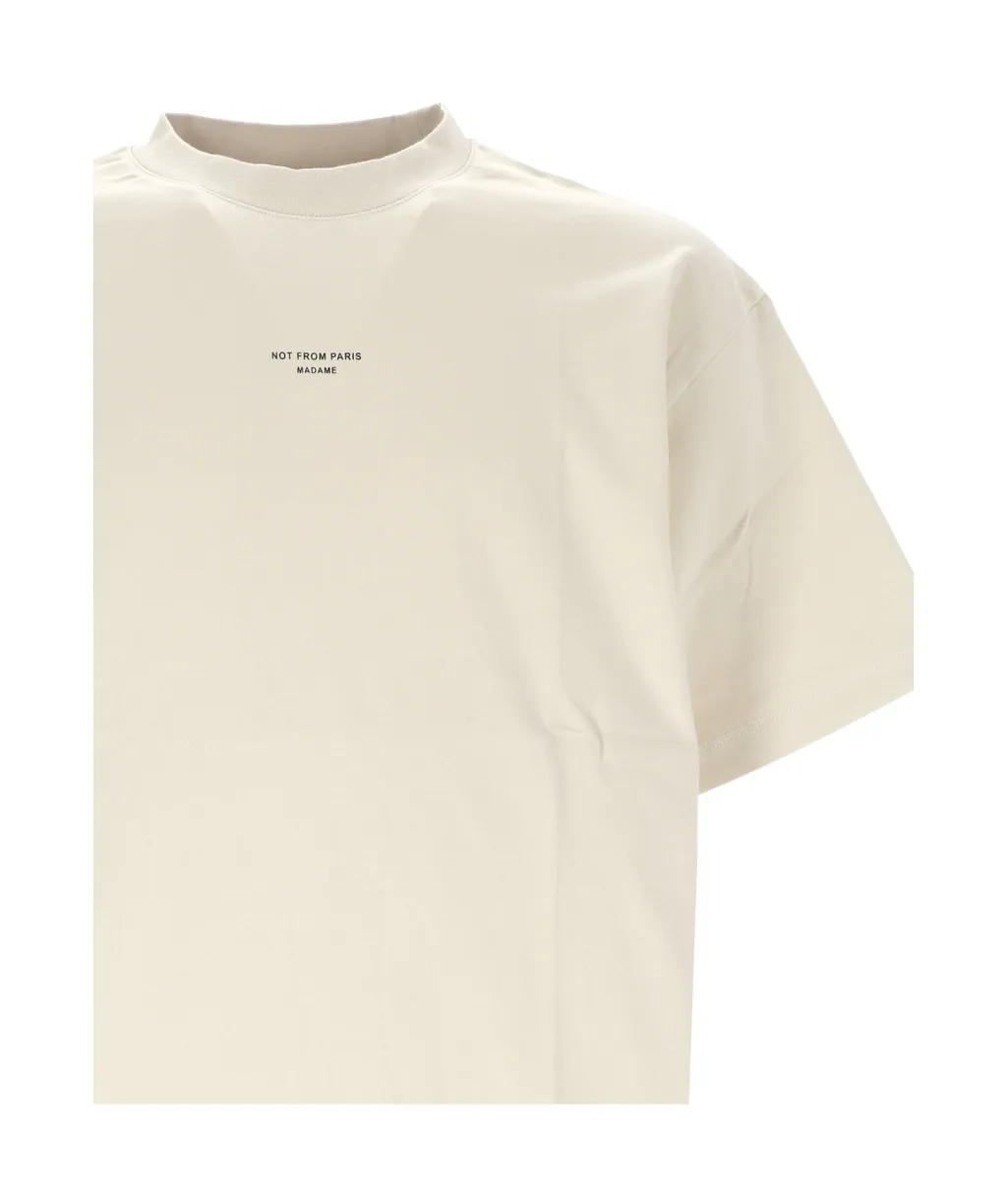 Drle De Monsieur Slogan Printed Crewneck T-Shirt