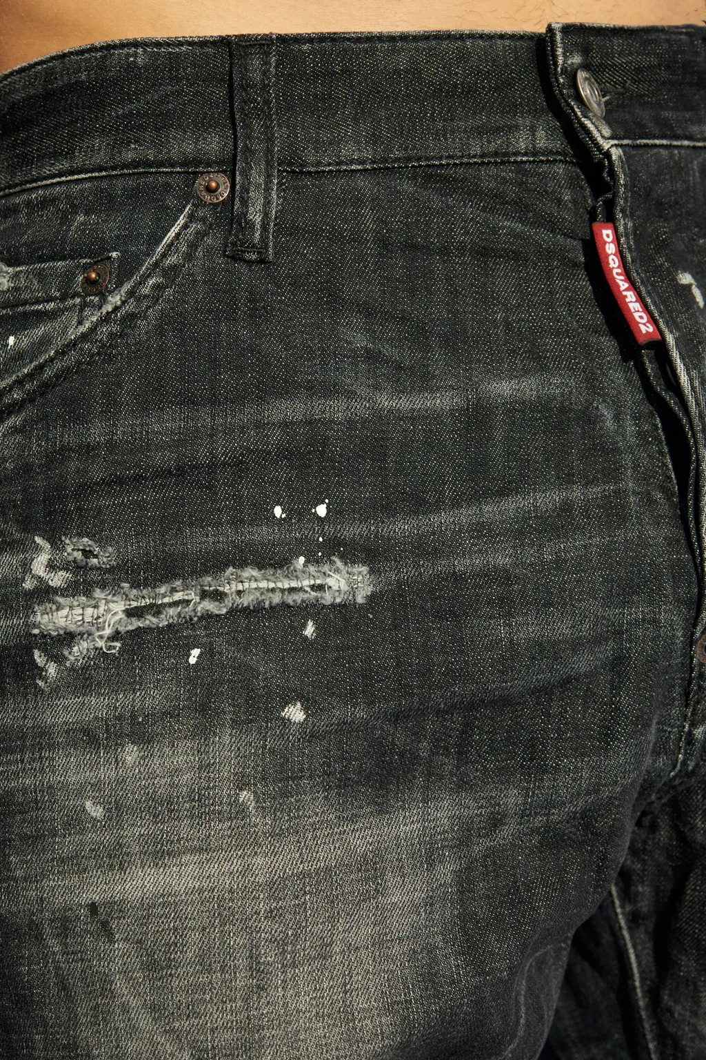 Dsquared2 Straight-Leg Distressed Jeans