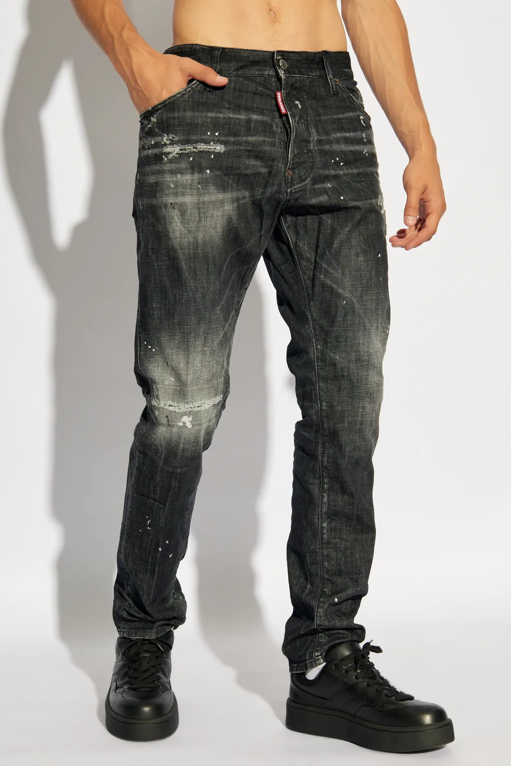 Dsquared2 Straight-Leg Distressed Jeans