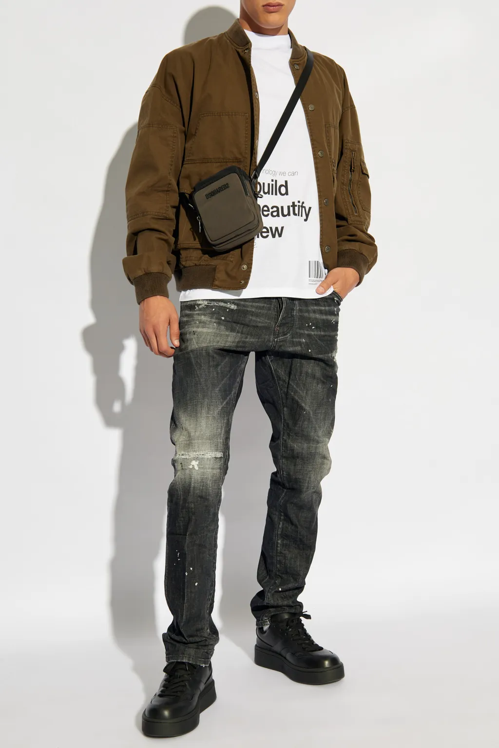 Dsquared2 Straight-Leg Distressed Jeans