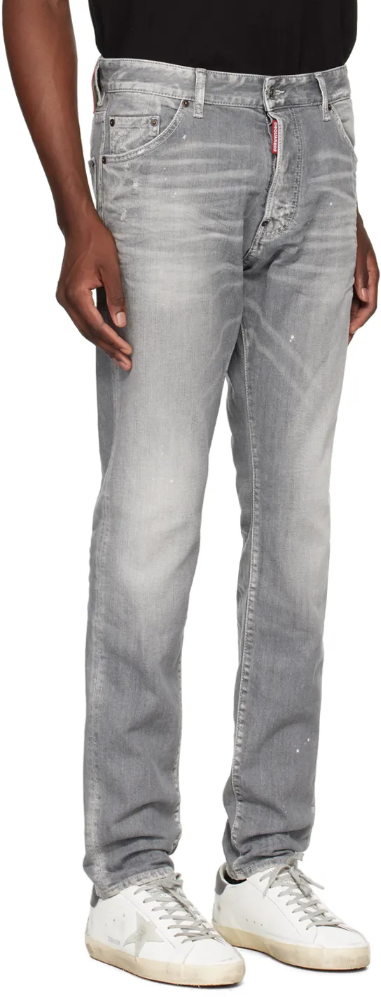 Dsquared2 Logo-Patch Distressed Jeans