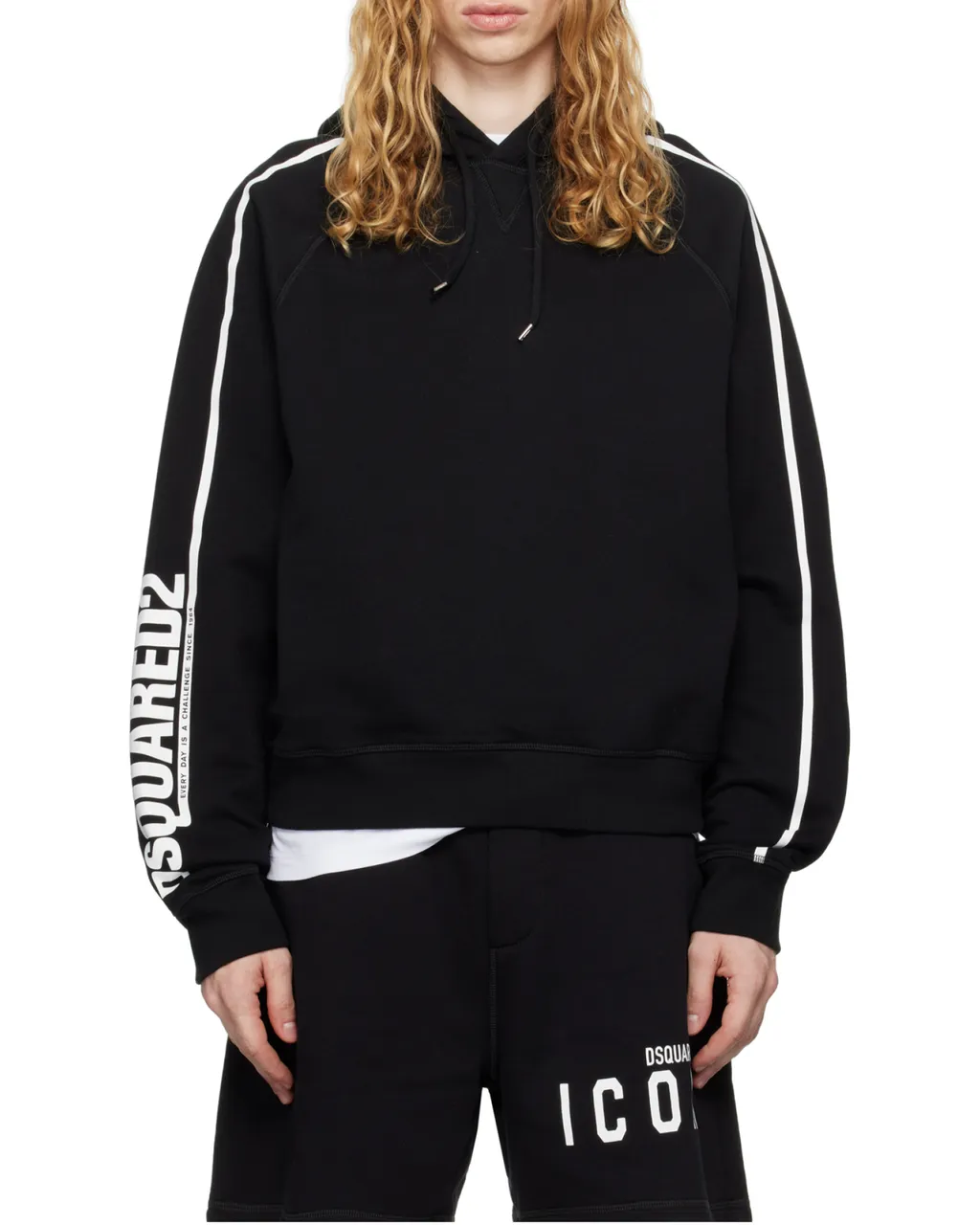 Dsquared2 Logo-Pirinted Drawstring Hoodie