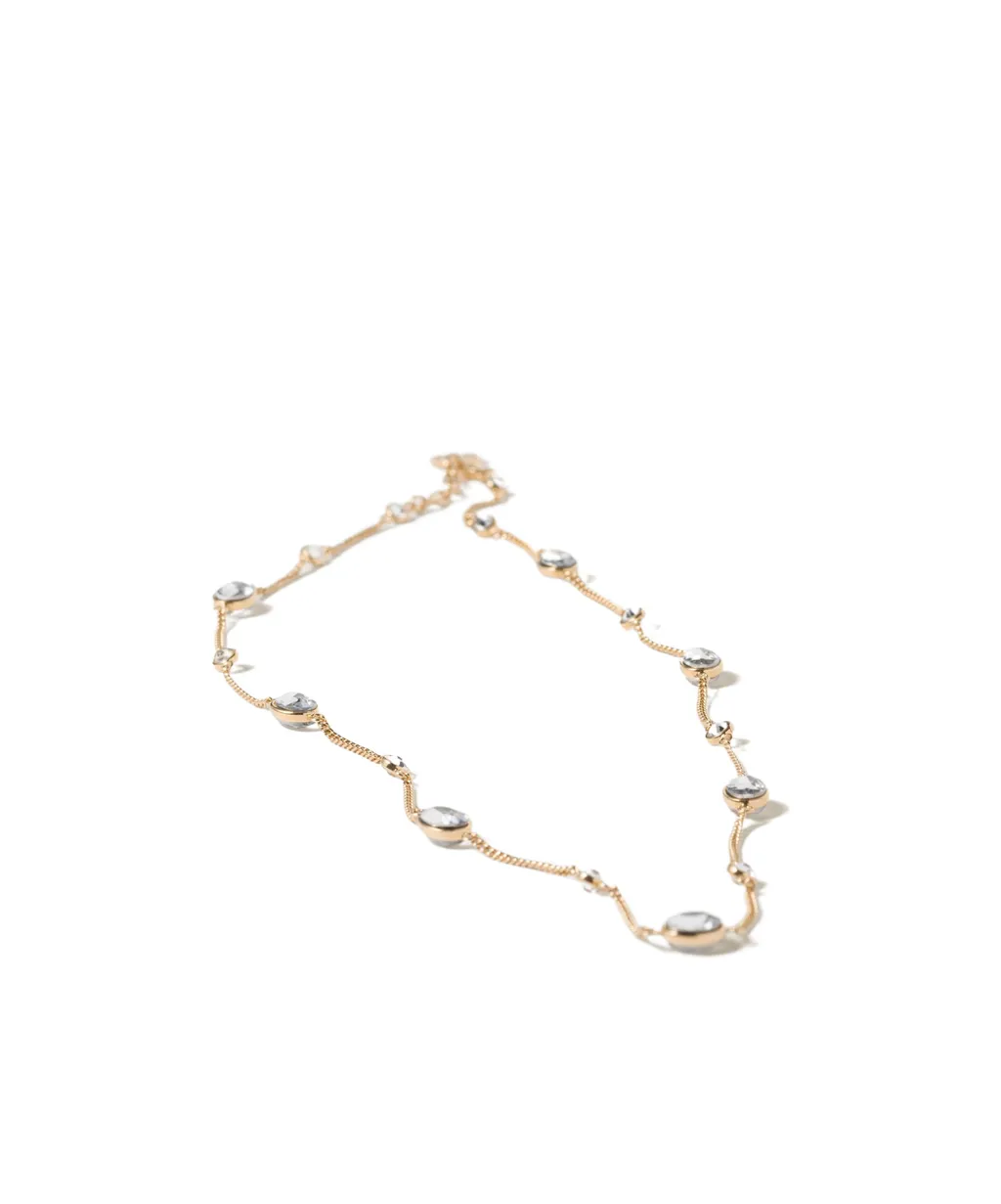 Metal Bracelet With Crystals
