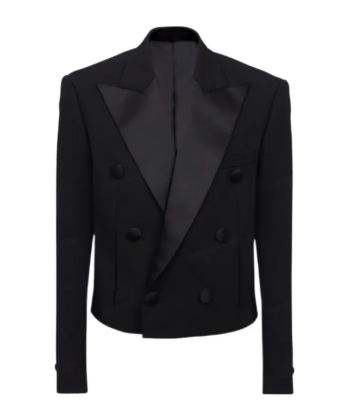 Cropped Double Crepe Jacket