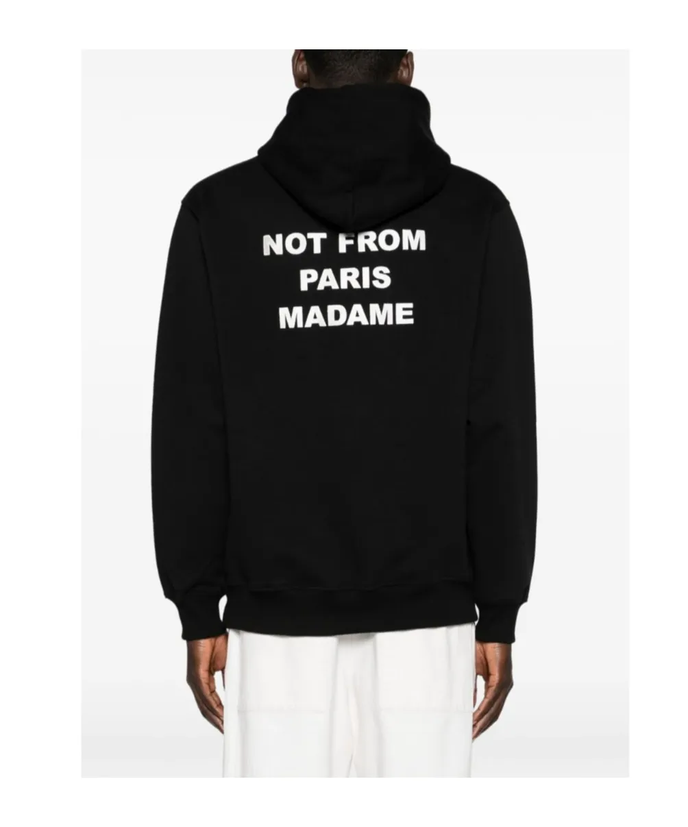 DrÔLe De Monsieur Slogan Print Hoodie