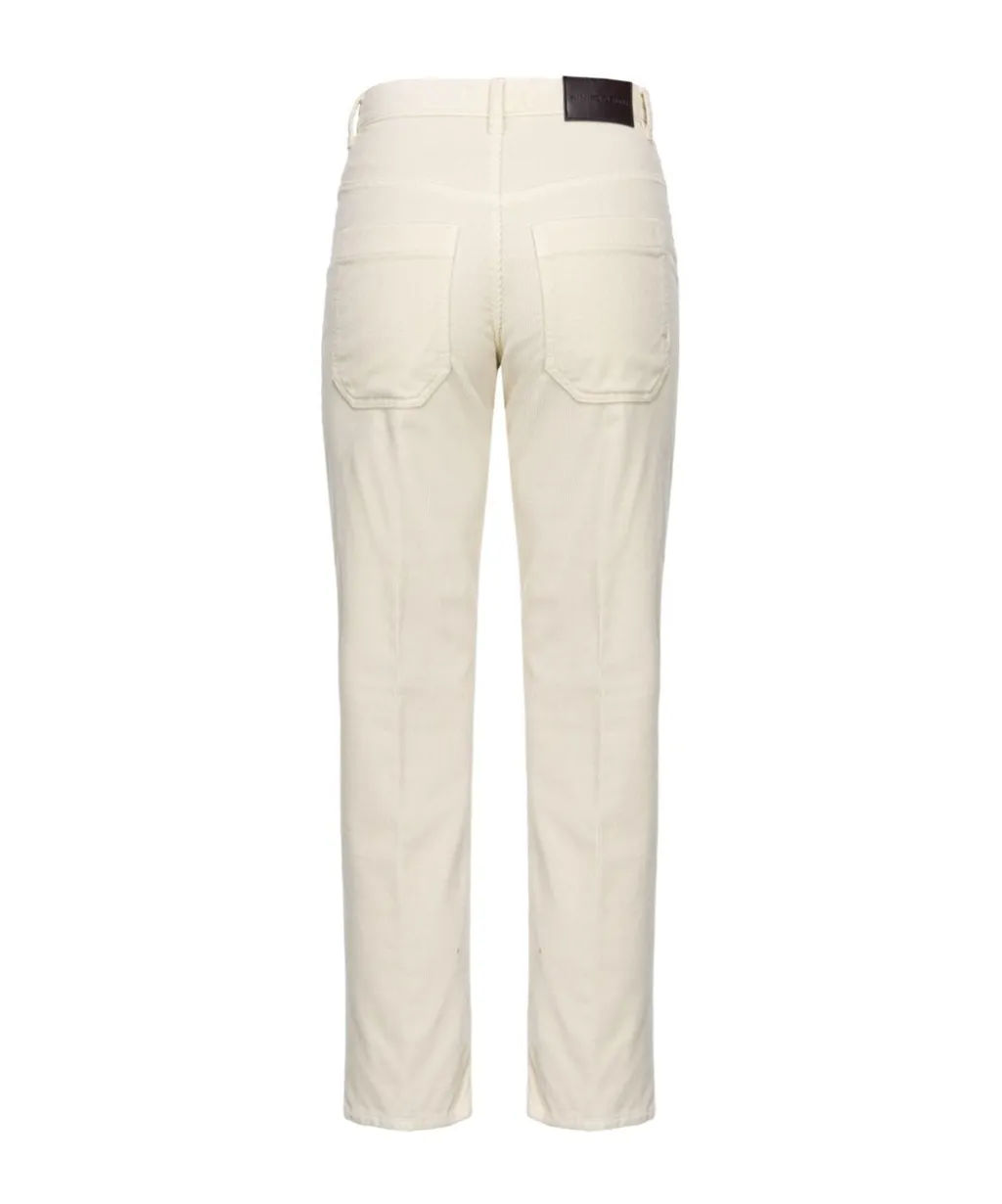 Pinko Cloe Logo Patch Straight-Leg Trousers