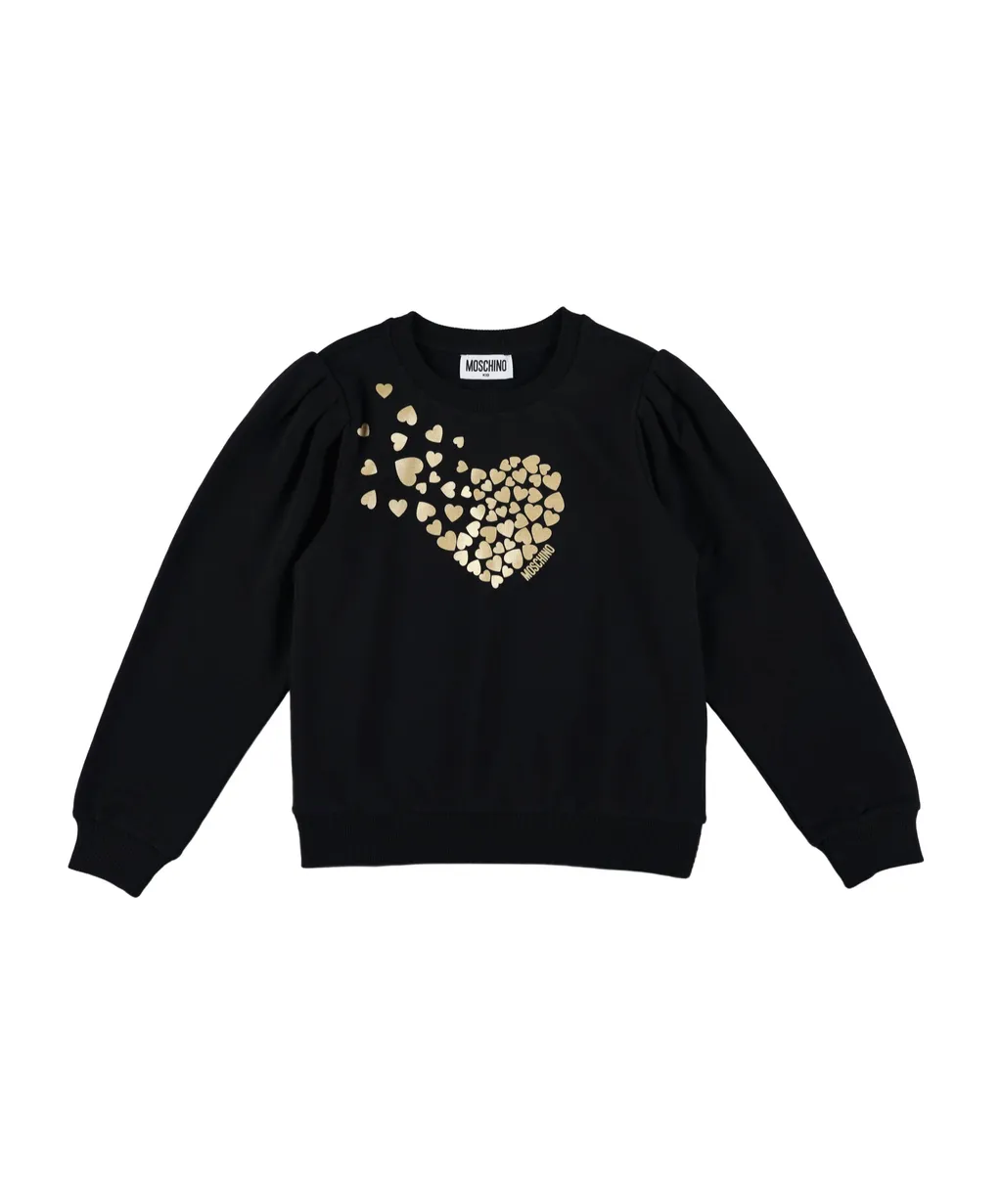 Moschino Kids Heart Printed Crewneck Sweatshirt