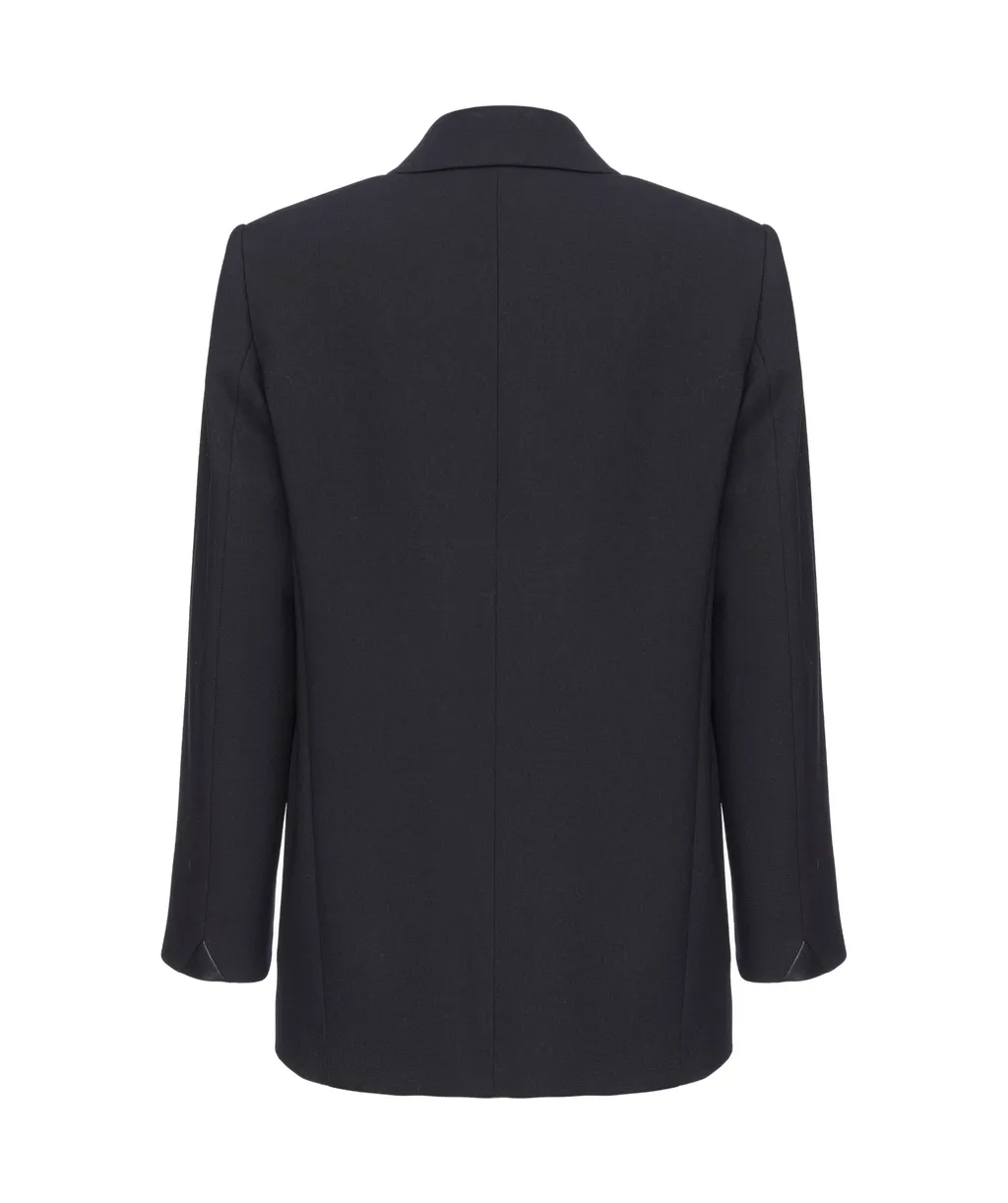 Pinko Double-Breasted Tailored Twill Blazer