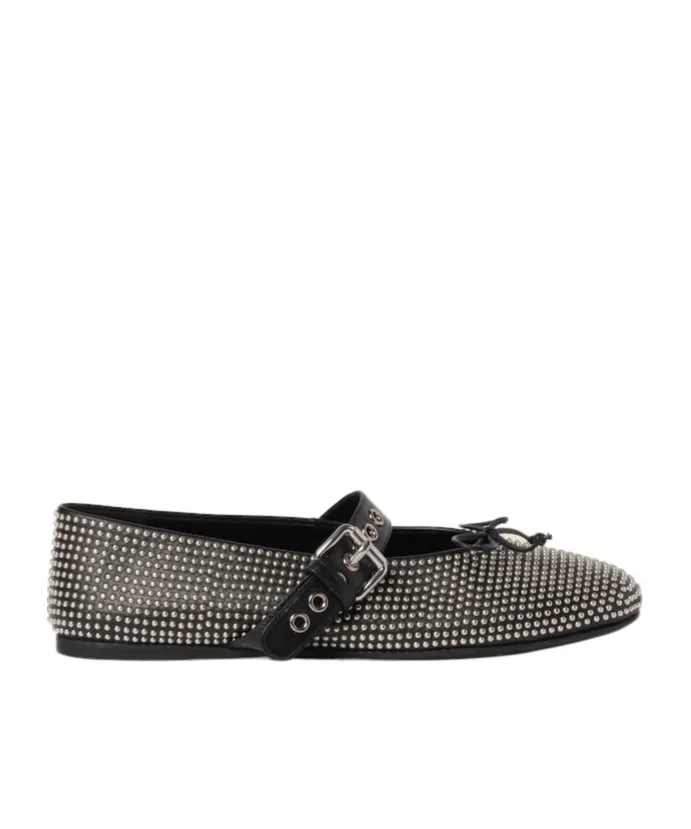 Calf Leather Ballerina Flats