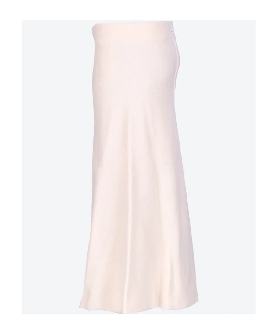 Boiled Wool Midi Skirt