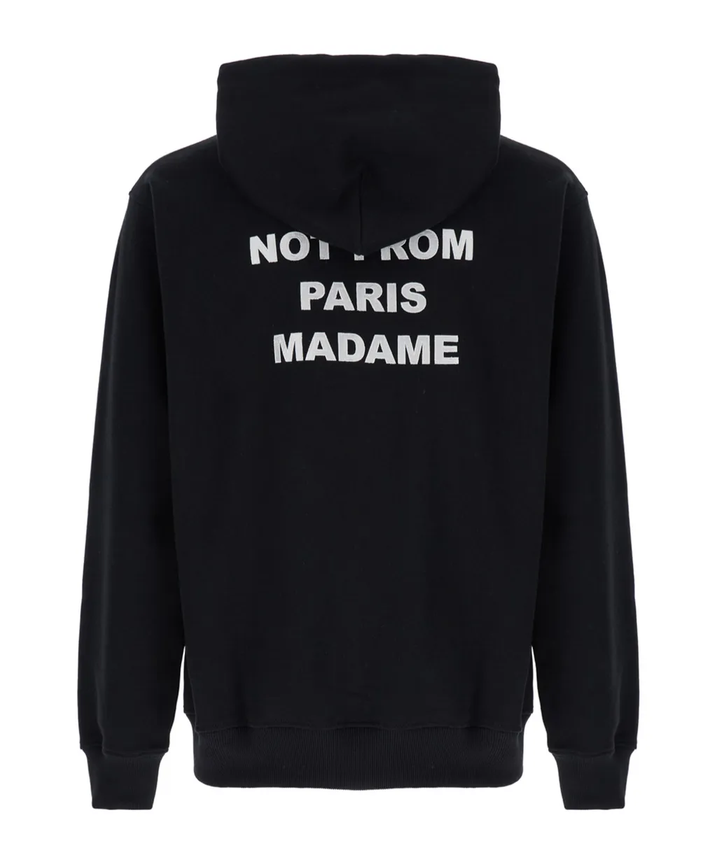 Drle De Monsieur Slogan-Printed Drawstring Hoodie