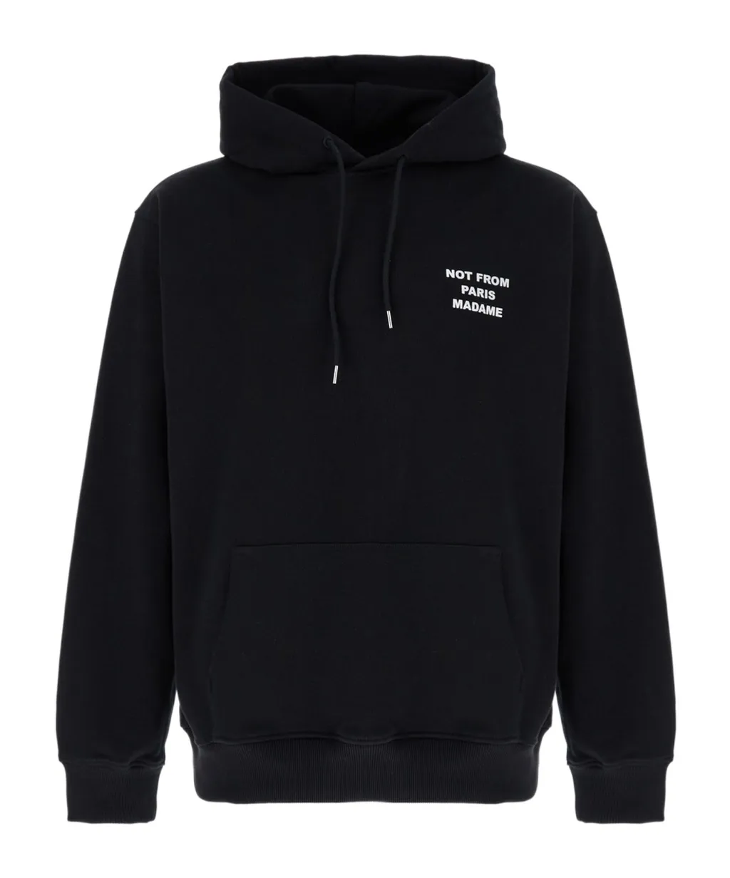 Drle De Monsieur Slogan-Printed Drawstring Hoodie
