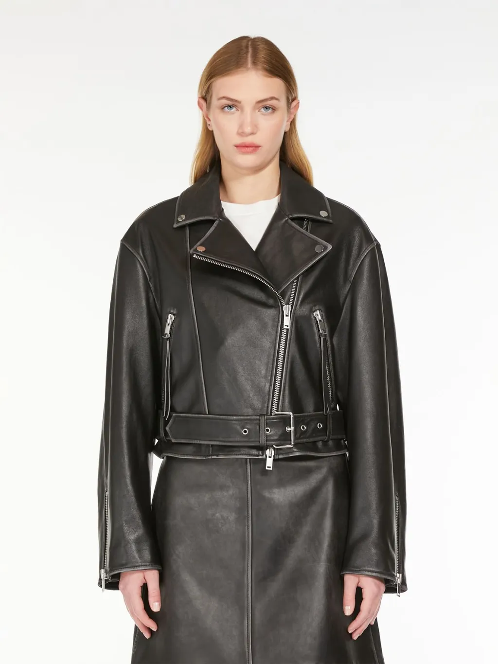 Weekend Max Mara Zip Detailed Belted Jacket