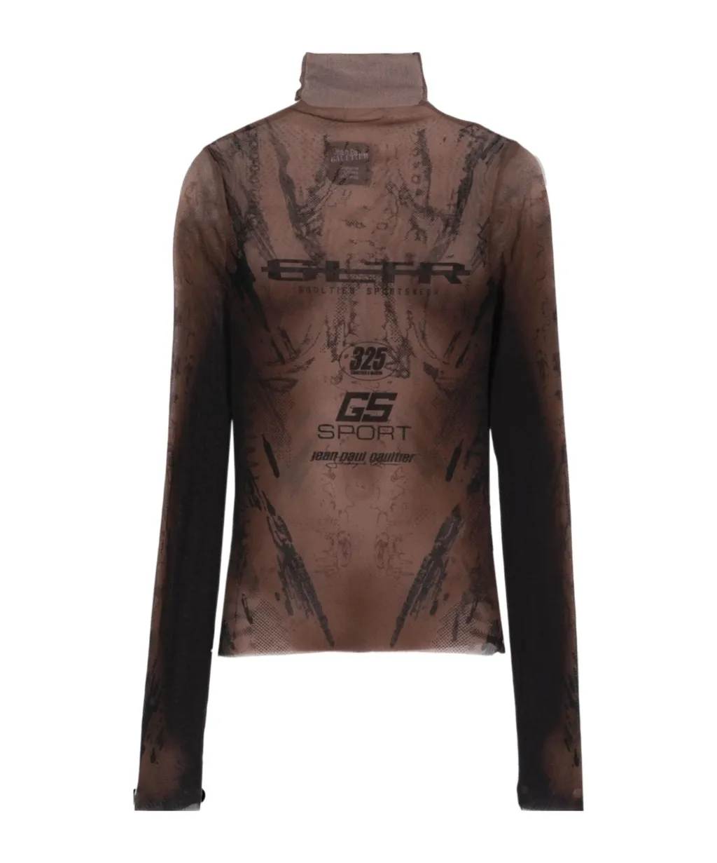 High-Necked Long-Sleeved T-Shirt