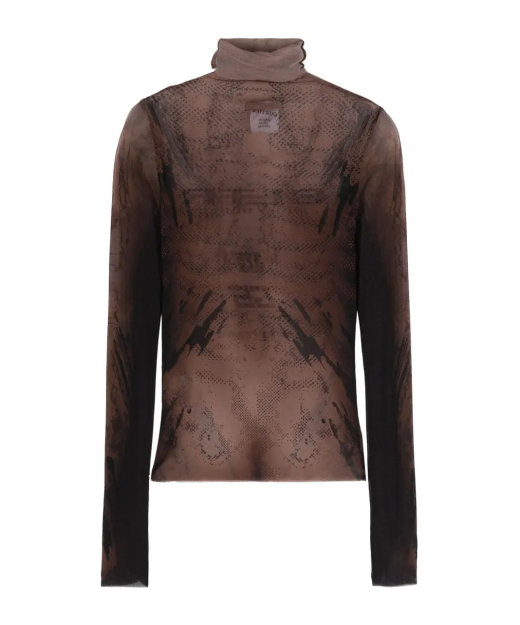 High-Necked Long-Sleeved T-Shirt