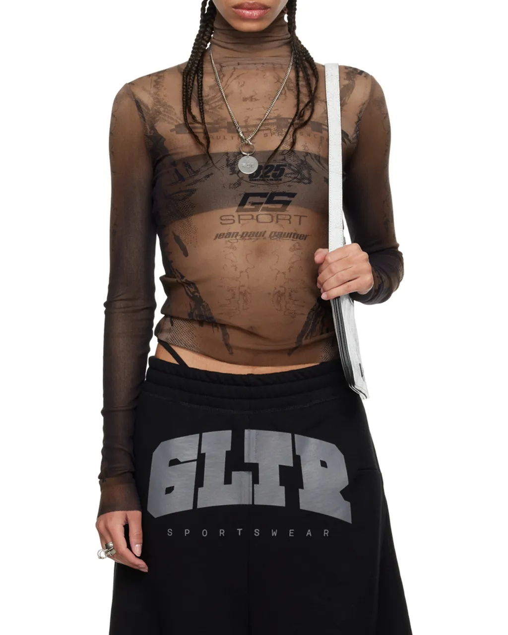 High-Necked Long-Sleeved T-Shirt