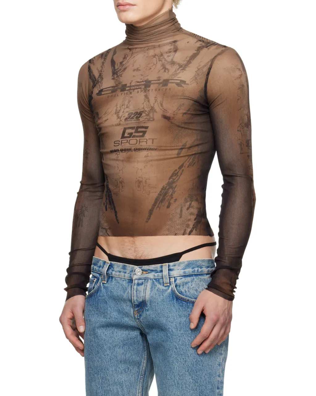 High-Necked Long-Sleeved T-Shirt