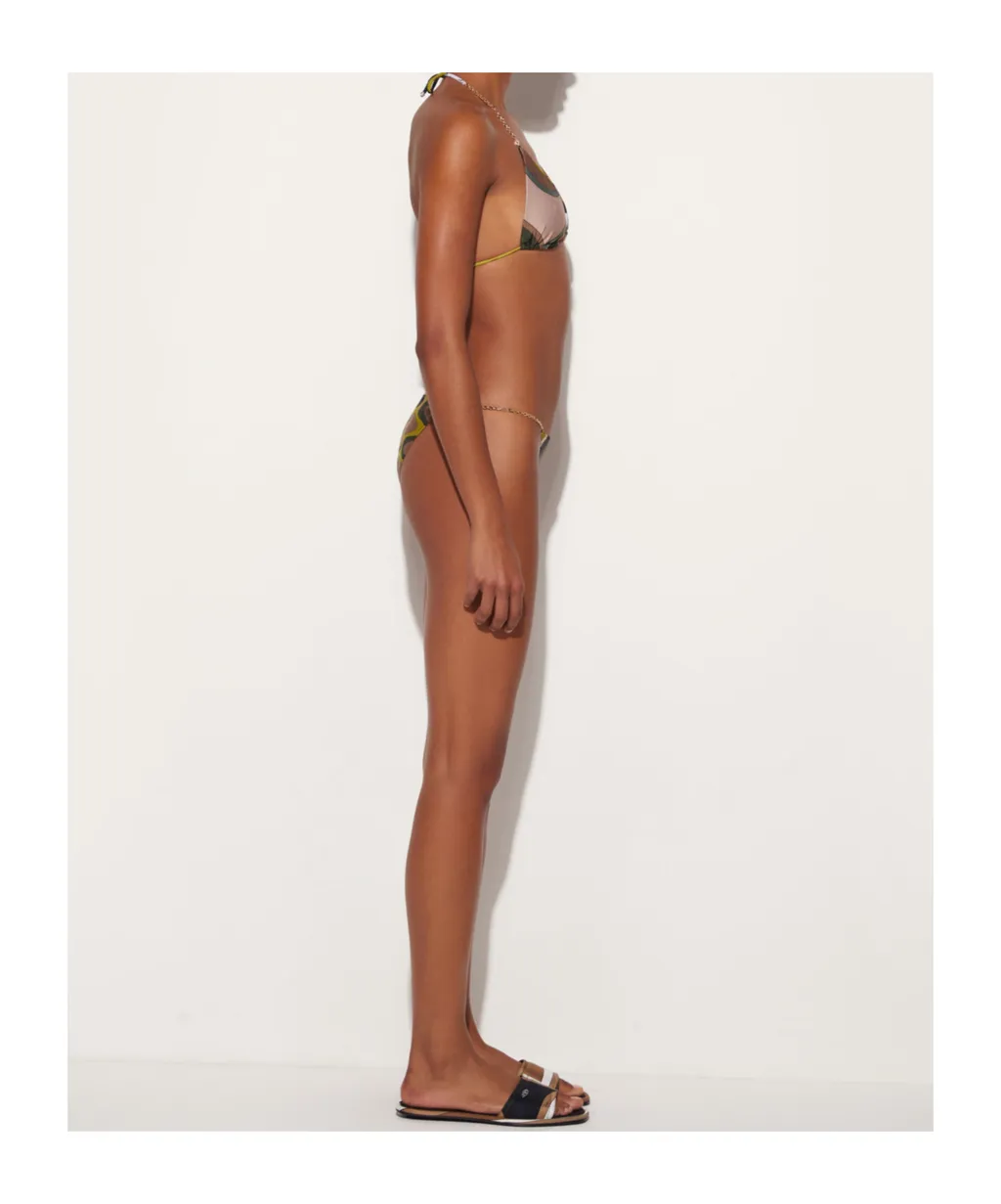 Pucci Graphic Printed Halterneck Bikini Top