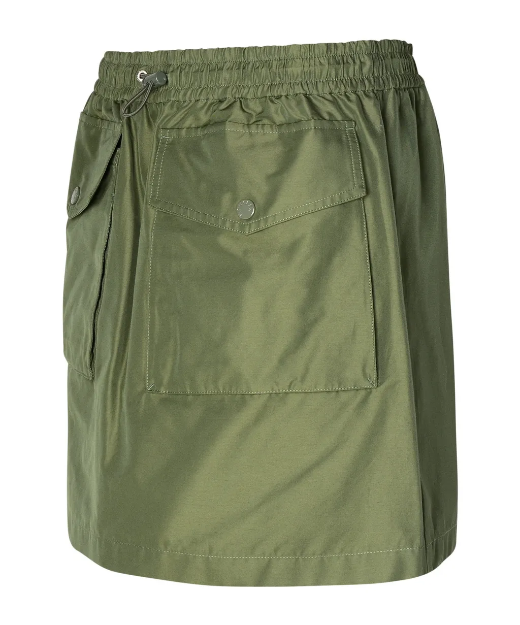 Elasticated-Waist Cargo Miniskirt
