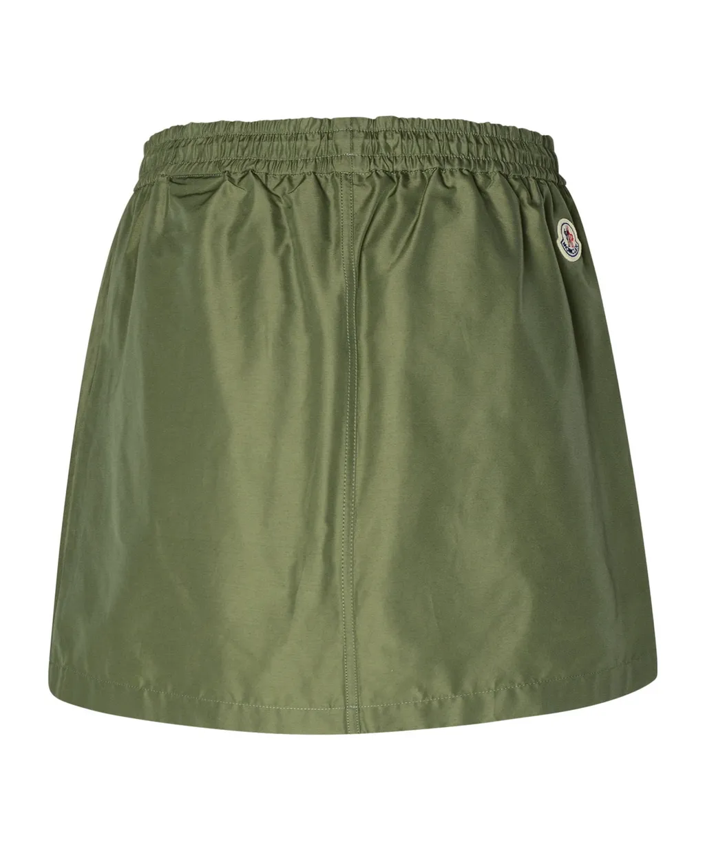 Elasticated-Waist Cargo Miniskirt