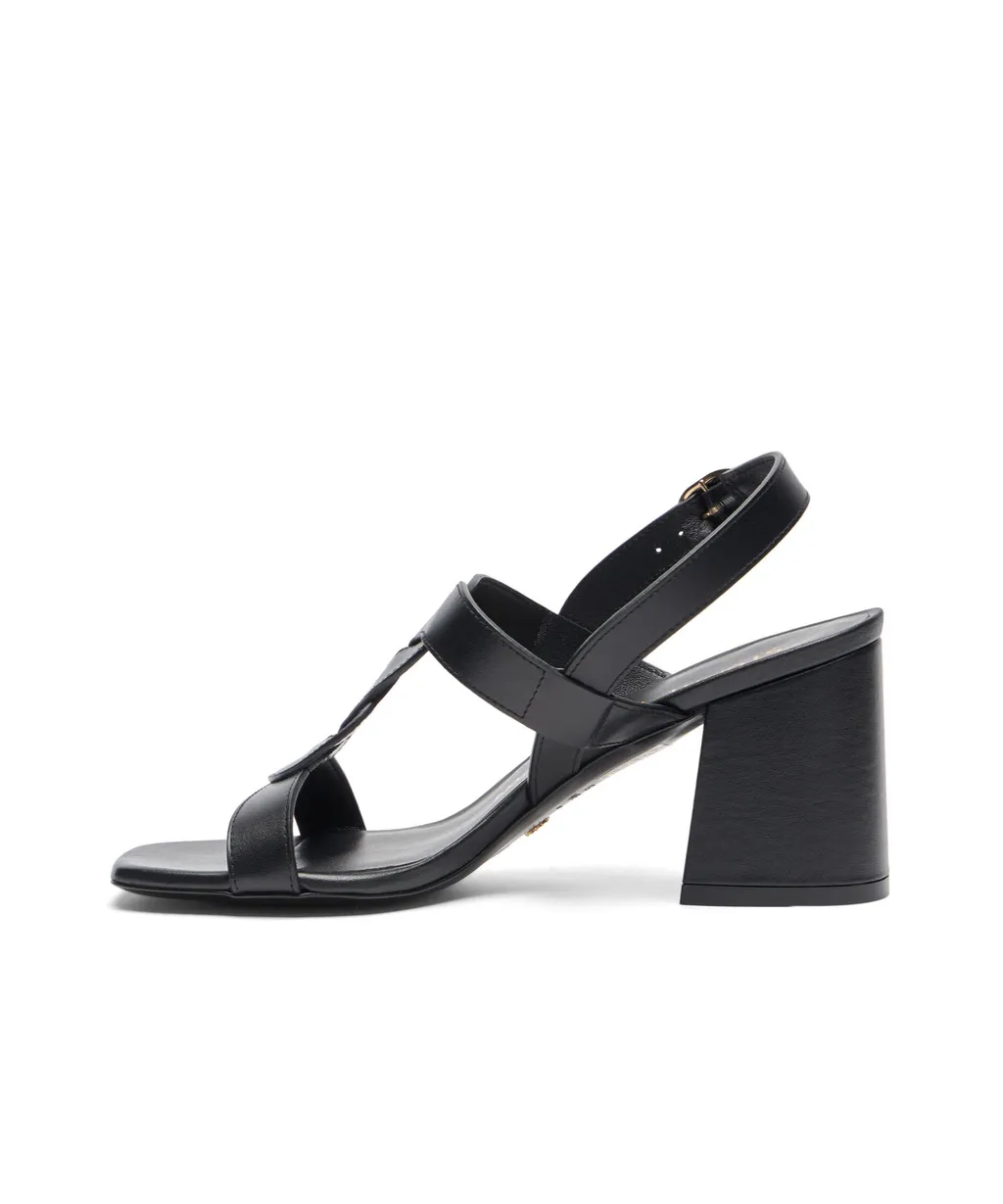 Square-Headed High-Heeled Sandals