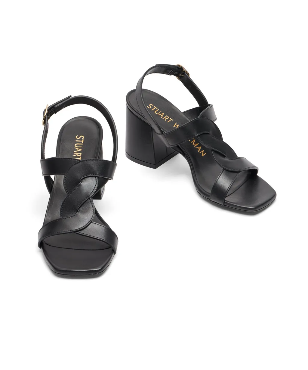 Square-Headed High-Heeled Sandals