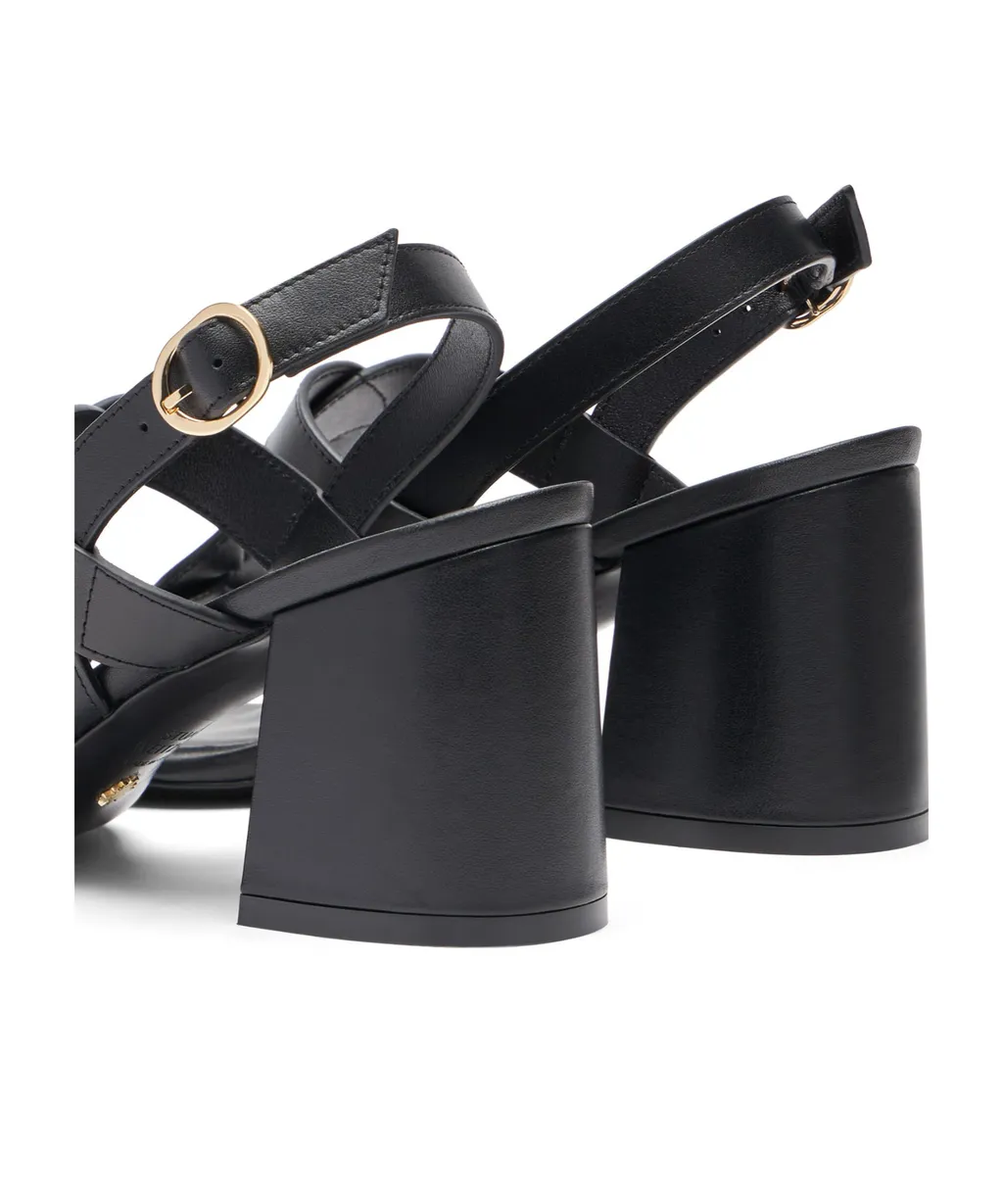 Square-Headed High-Heeled Sandals