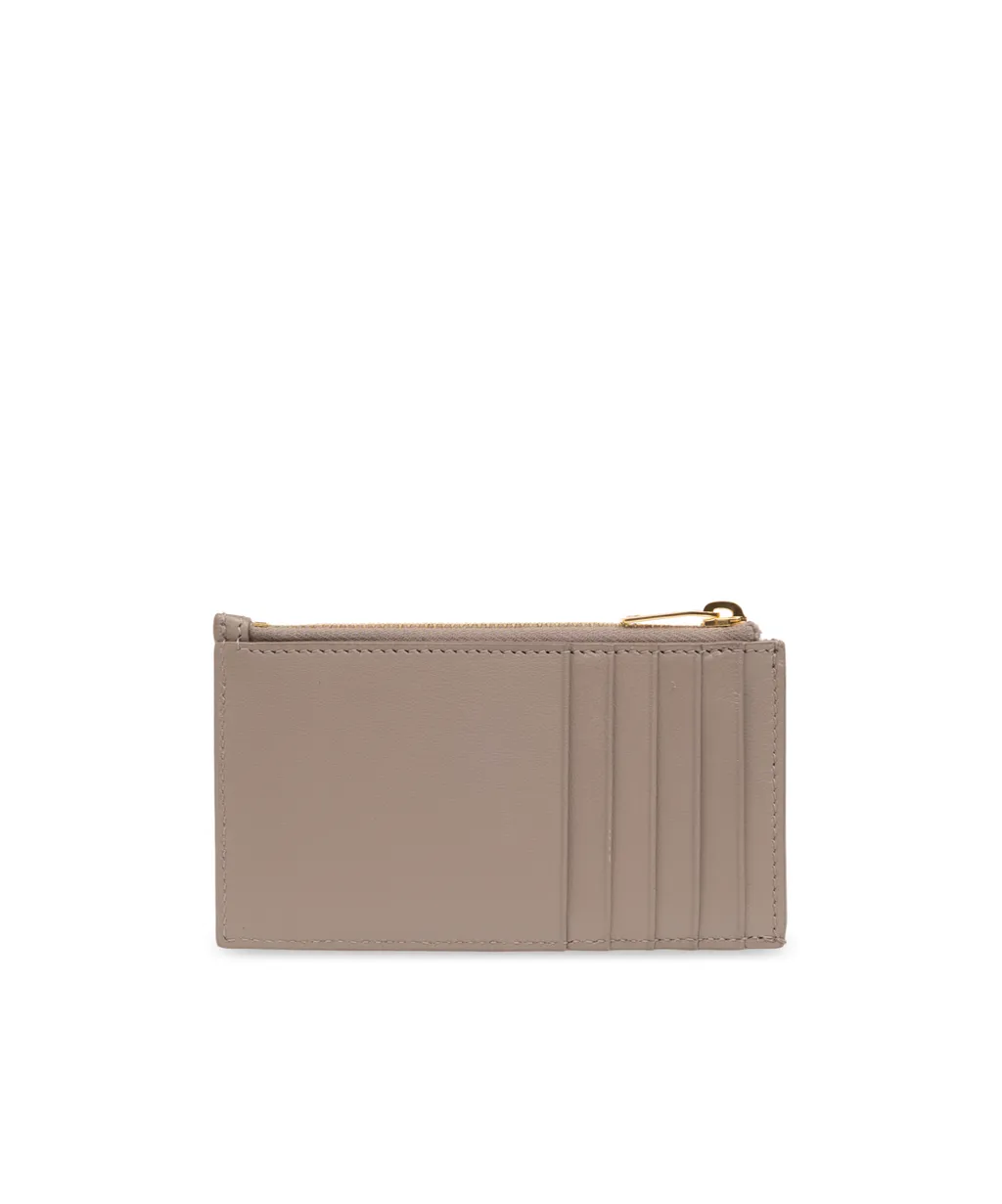 Saint Laurent Logo Plaque Zip-Up Cardholder