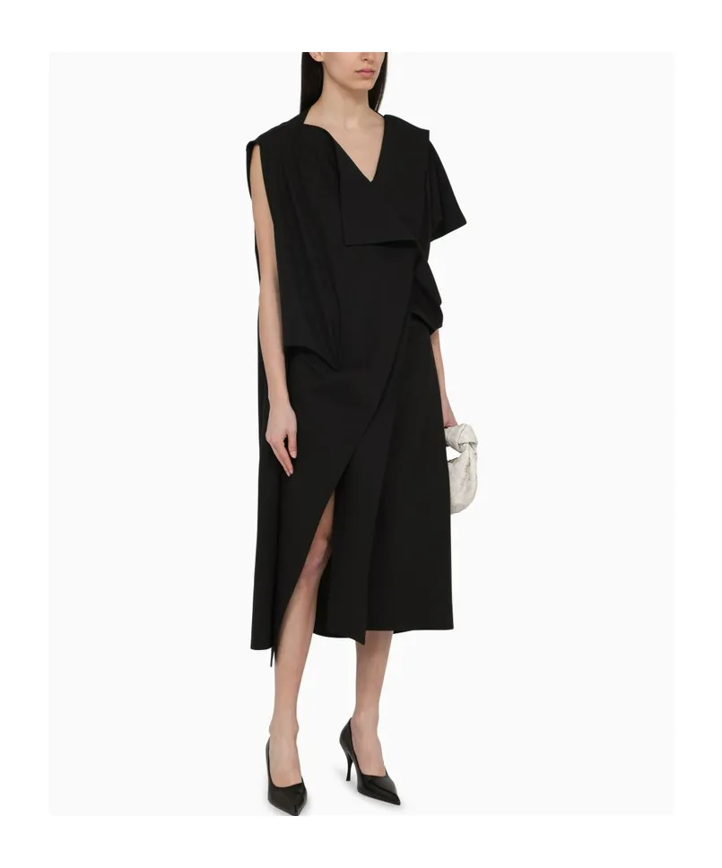 The Row Draped Asymmetrical Midi Dress