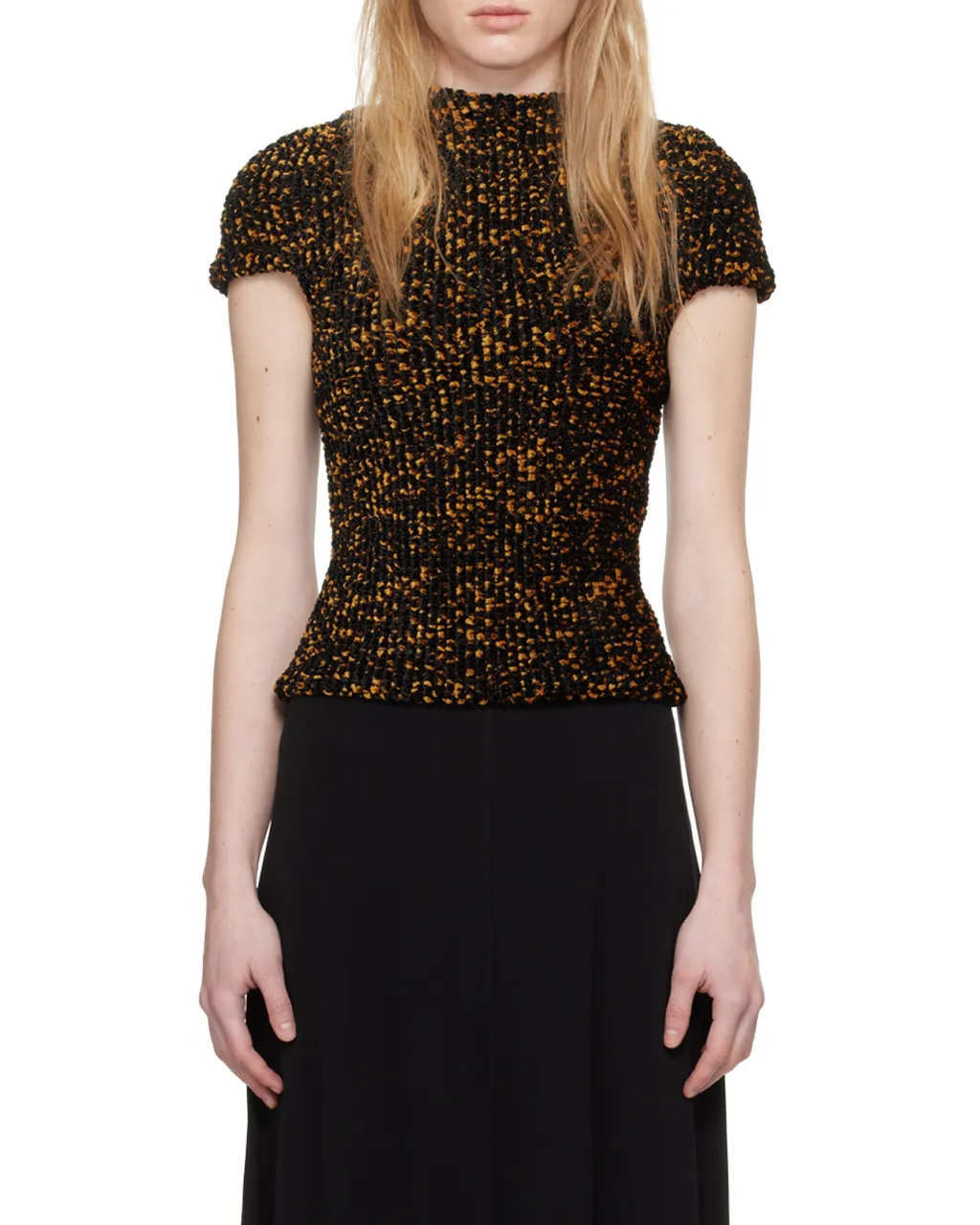 Tortoiseshell-Effect Chenille Top